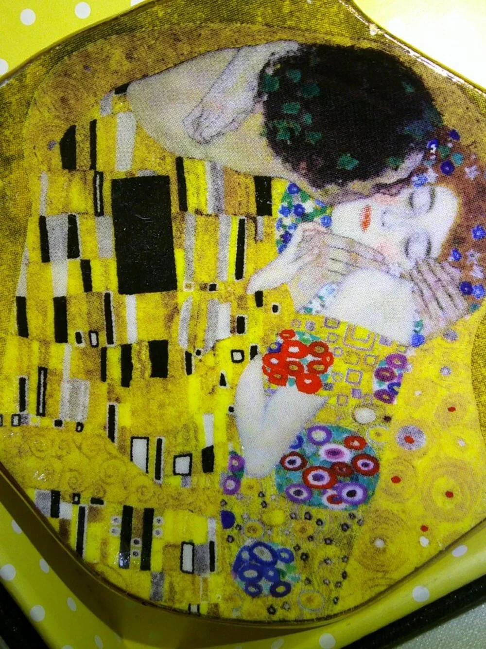 Gustav Klimt Painting The Kiss Tea Bag Holder from Belvedere Museum New in Box